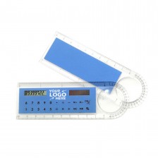 Mini Solar Calculator Ruler with Magnifier